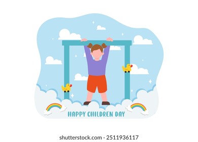 Children's Day Flat Design Illustration