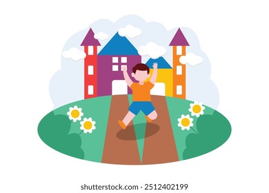 Children's Day Flat Design Illustration