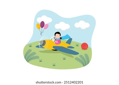 Children's Day Flat Design Illustration