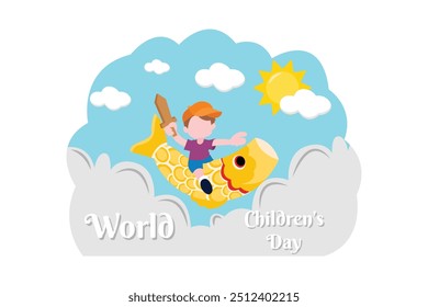 Children's Day Flat Design Illustration