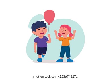 Children's Day Flat Design Illustration
