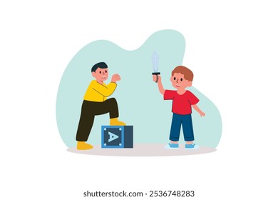 Children's Day Flat Design Illustration