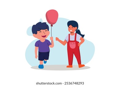 Children's Day Flat Design Illustration