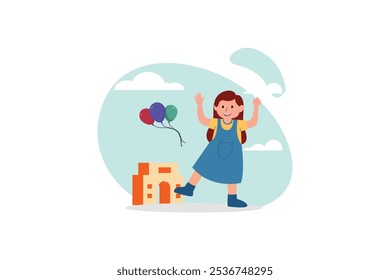 Ilustración plana del diseño del día de los niños