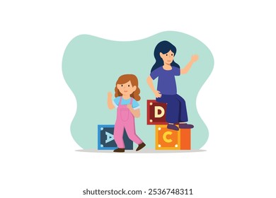 Dia das Crianças Design Plano Ilustração