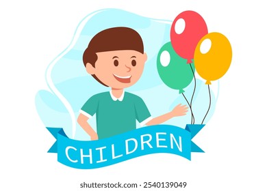 Children's Day Flat Design Illustration