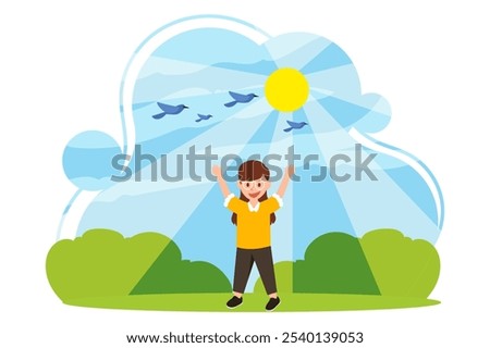 Children's Day Flat Design Illustration