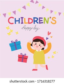Children's Day, a gift child vector