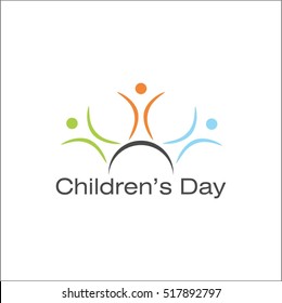 Children's day logo design template