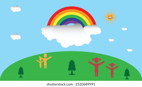 Der Kindertag findet jedes Jahr im November statt. Holiday Awareness Konzept. Hintergrund, Plakat, Bannervorlage Vektorgrafik-Design.