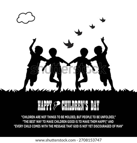 Children's Day Post Design, Happy Children's Day, Children's Day background, Children's Day Banner, social media post, greeting card, poster, decoration card, vector, illustration.