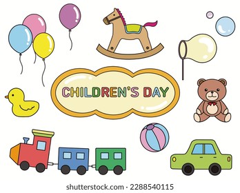 Children's Day related icon illustration 