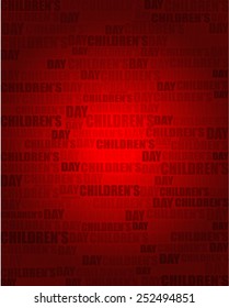 Children's Day with same text on red gradient background.