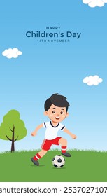 childrens day Story illustrating Art Social Media Poster
