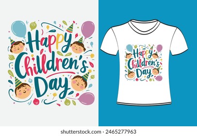 Childrens day T-Shirts Design typography