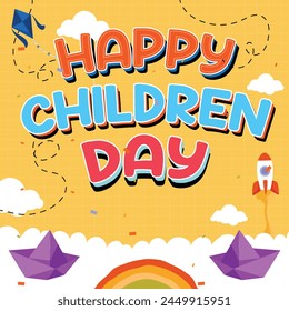 Children's Day UK – May 14, 2024, Attractive design, can be used on all social media platforms, beautiful color combination, get it now for your first purchase.