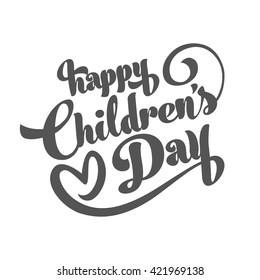 Fondo vectorial del día infantil. Feliz Día del Niño. Inscripción del Día del Niño Feliz.
