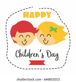 Children's Day Vector Illustration. Suitable for poster, banner, campaign, and greeting card
