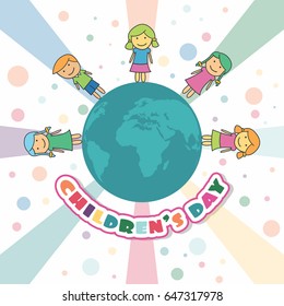 Children's Day Vector Illustration. Suitable for poster, banner, campaign, and greeting card