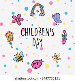 Children's Day vector. Universal children's day. Happy children's day.