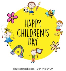 Children's Day vector. Universal children's day. Happy children's day.