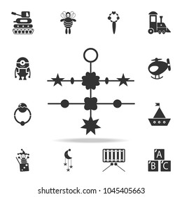 Children's diapers, a toy over the crib icon. Detailed set of baby toys icons. Premium quality graphic design. One of the collection icons for websites, web design, mobile app on white background