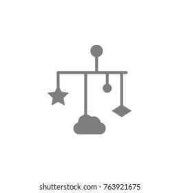 Children's diapers, a toy over the crib icon. Baby element icon. Premium quality graphic design icon. Signs, outline symbols collection icon for websites, web design, mobile app on white background