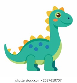 children's Dinosaur toy isolated of illustration set Vector. on white background