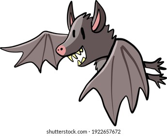 children's drawing of a bat in flight