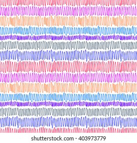 Children's drawing by hand, doodle, lines, vector colorful pattern, drawing pens.