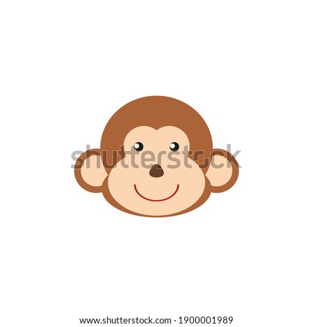 children's drawing of cute baby monkey
