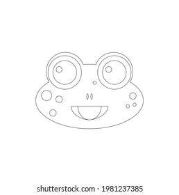 children's drawing of a cute frog baby