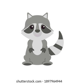 children's drawing of a cute raccoon baby