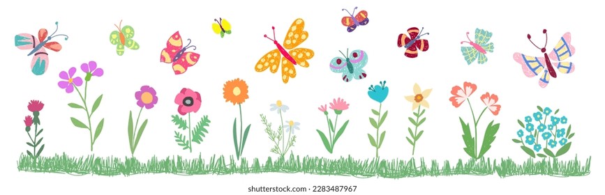 Children's drawing  Flowers