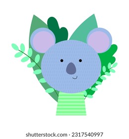 children's drawing of a mouse with a cute face. Vector illustration. Stock image.