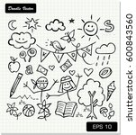 children's drawing on paper background