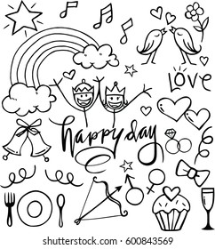 children's drawing on white background