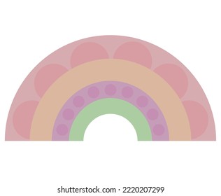 Kinderzeichnung eines Regenbogens. Vektorgrafik.