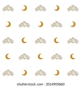 children's drawing, set of patterns, vector set, png pf, svg epa, rainbow digital, paper pack, seamless pattern, Scrapbook paper, lunar set, Boho digital, Moon and stars, Clouds seamless