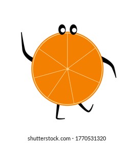 
children's drawing. vector orange on a white background.