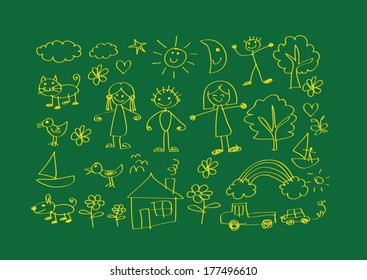 Children's drawings idea design