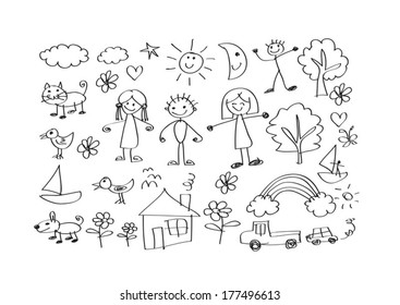 Children's drawings idea design