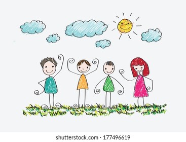 Children's drawings idea design