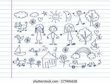 Children's drawings idea design