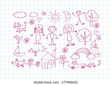 Children's drawings idea design