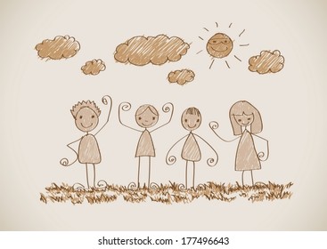 Children's drawings idea design