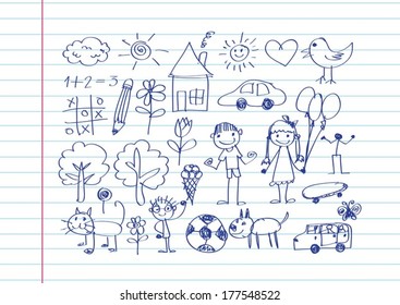 Children's drawings idea design