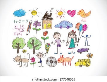 Children's drawings idea design