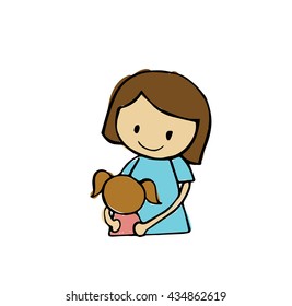 Children's drawings idea design concept love mom for Mother's day
