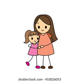 Children's drawings idea design concept love mom for Mother's day